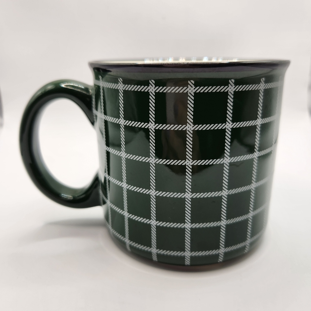 Hallmark Green & White Plaid Ceramic Mug - Picture 3 of 8